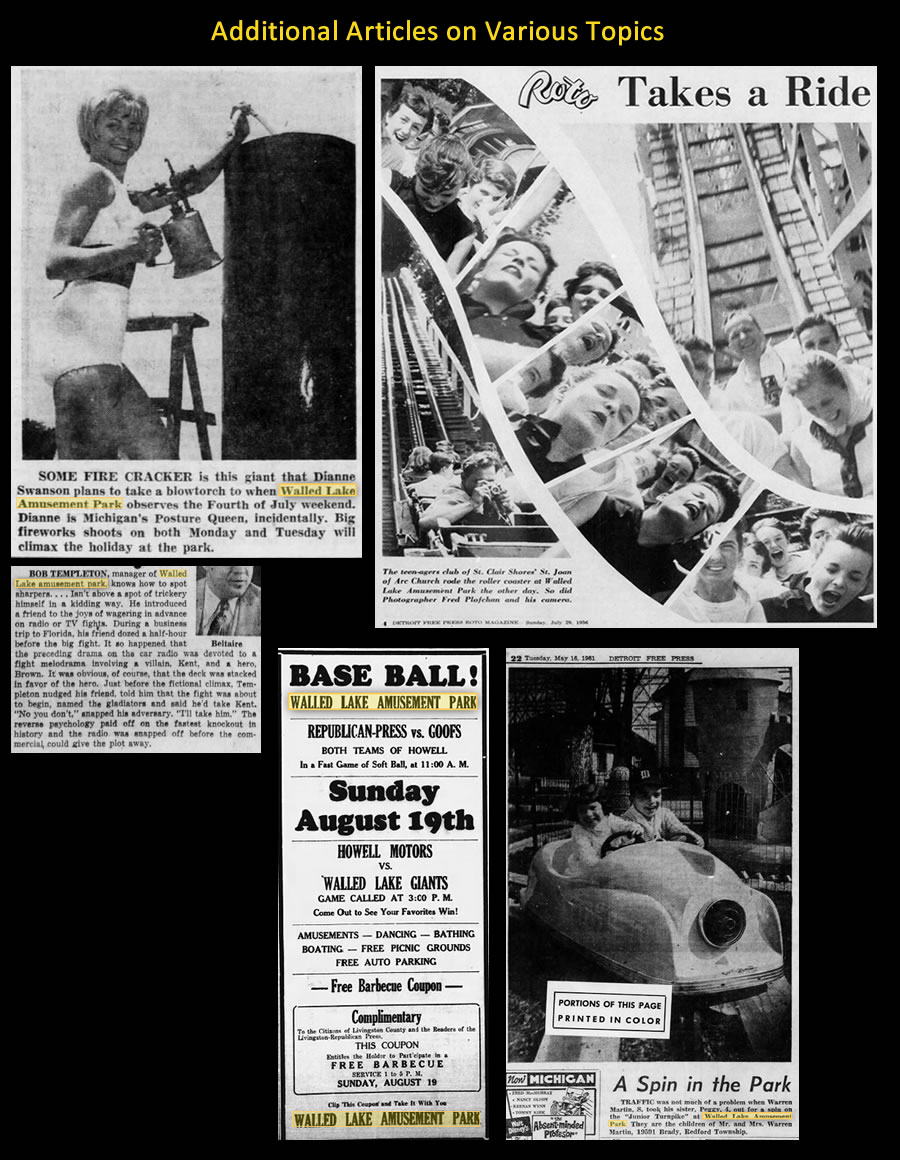 Walled Lake Amusement Park (Walled Lake Park) - Additional Articles Various (newer photo)